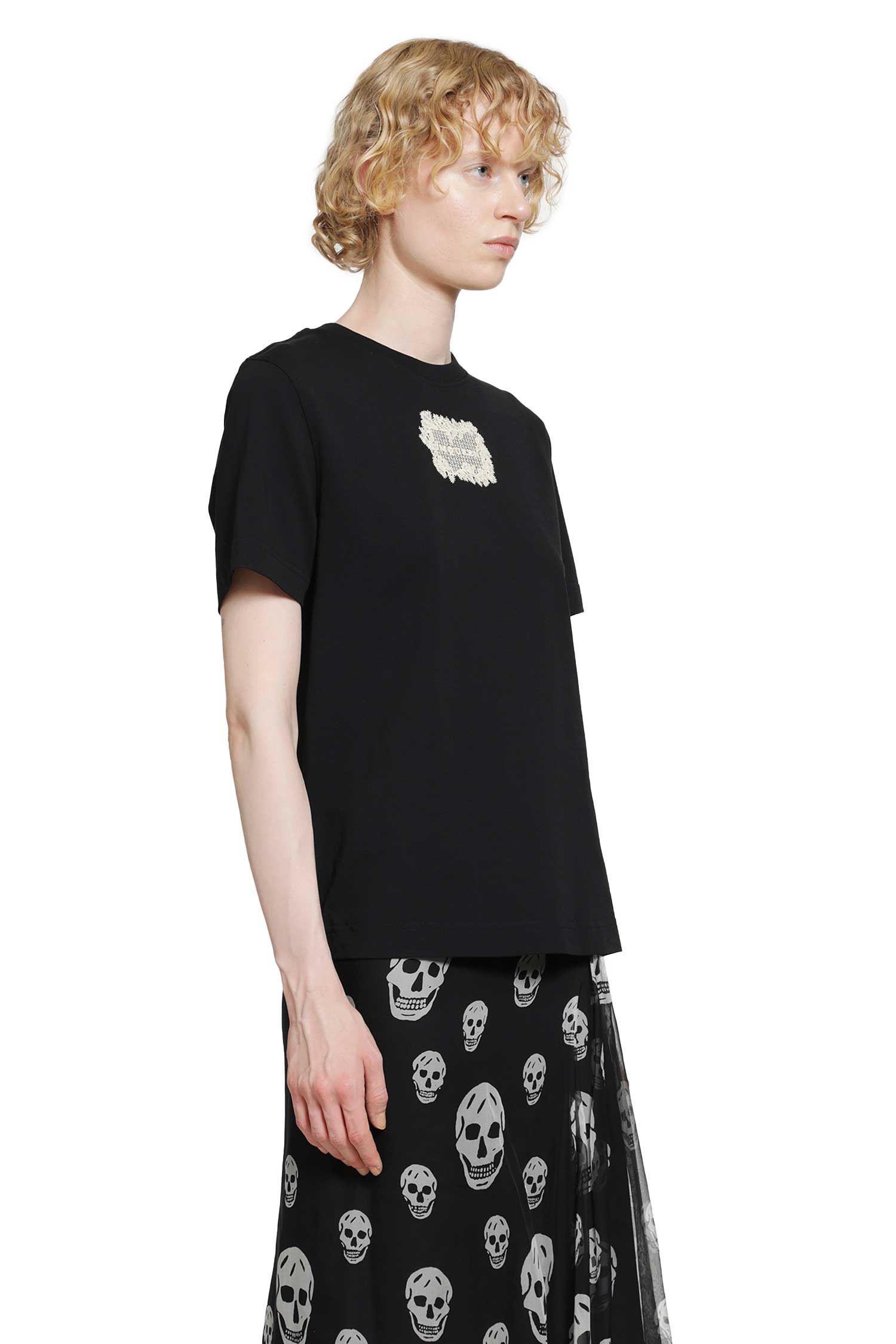 MCQUEEN Embroidered Logo Patch T-Shirt woman
