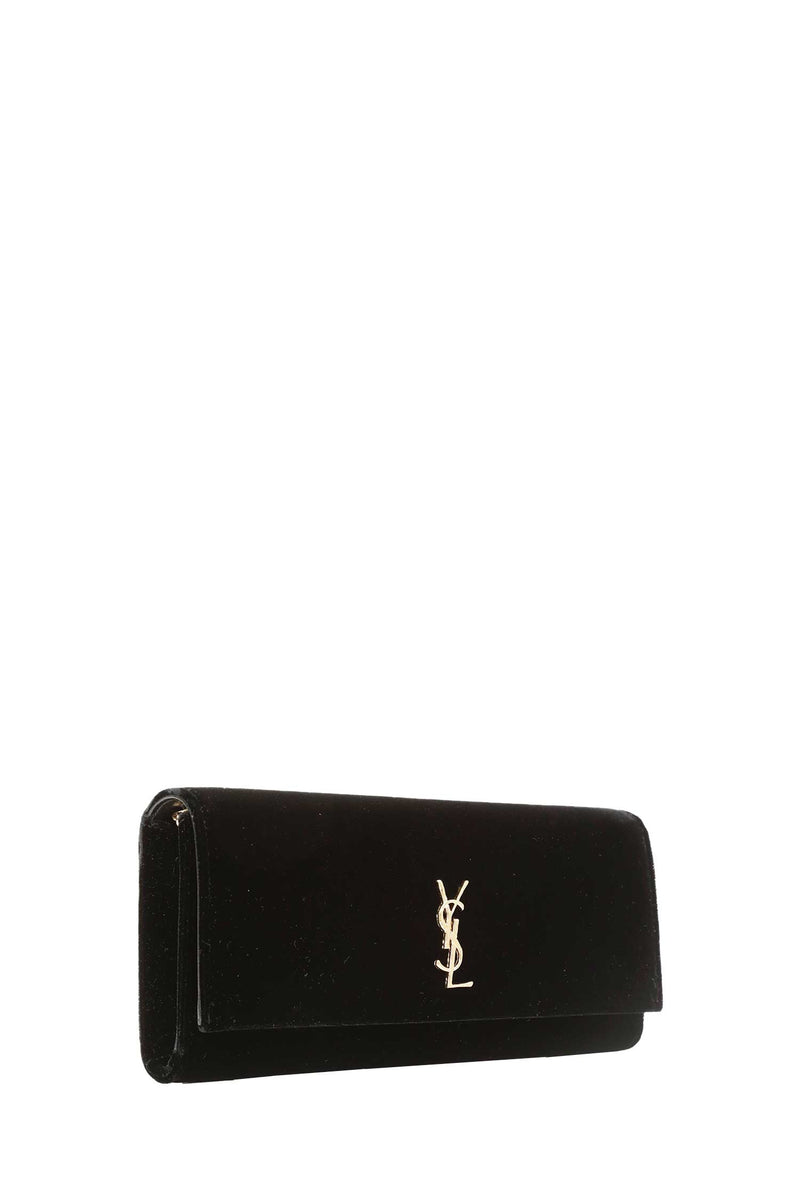 SAINT LAURENT Kate Velvet Clutch woman