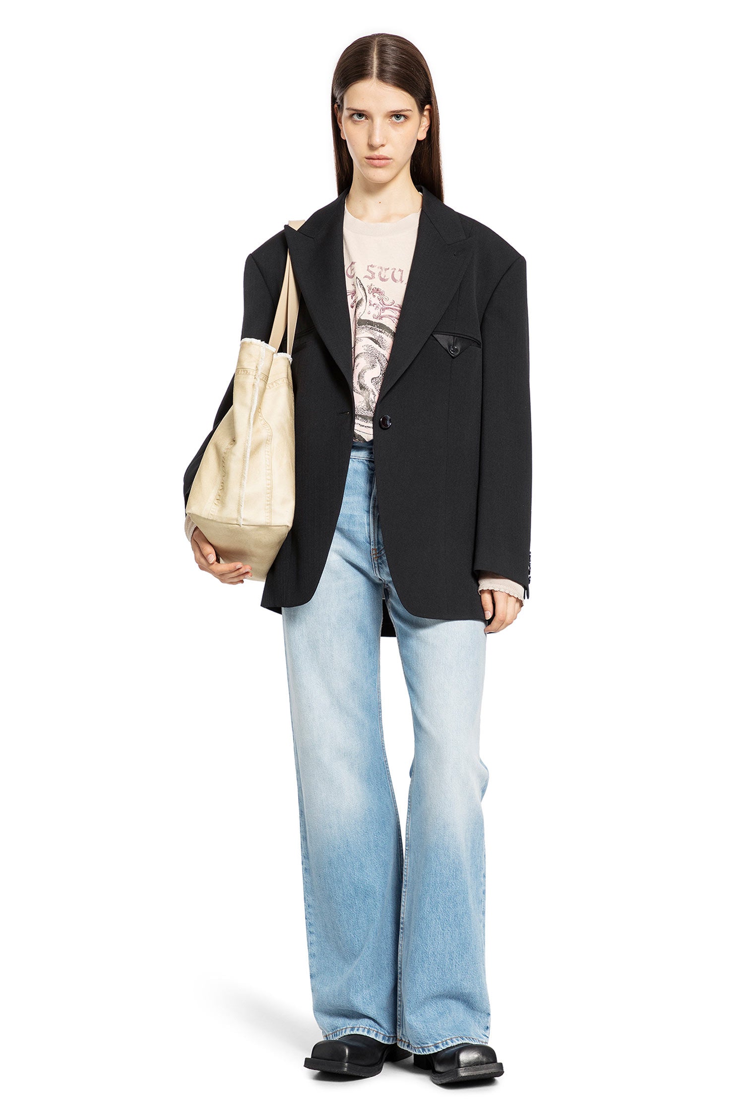 ACNE STUDIOS WOMAN BLUE JEANS