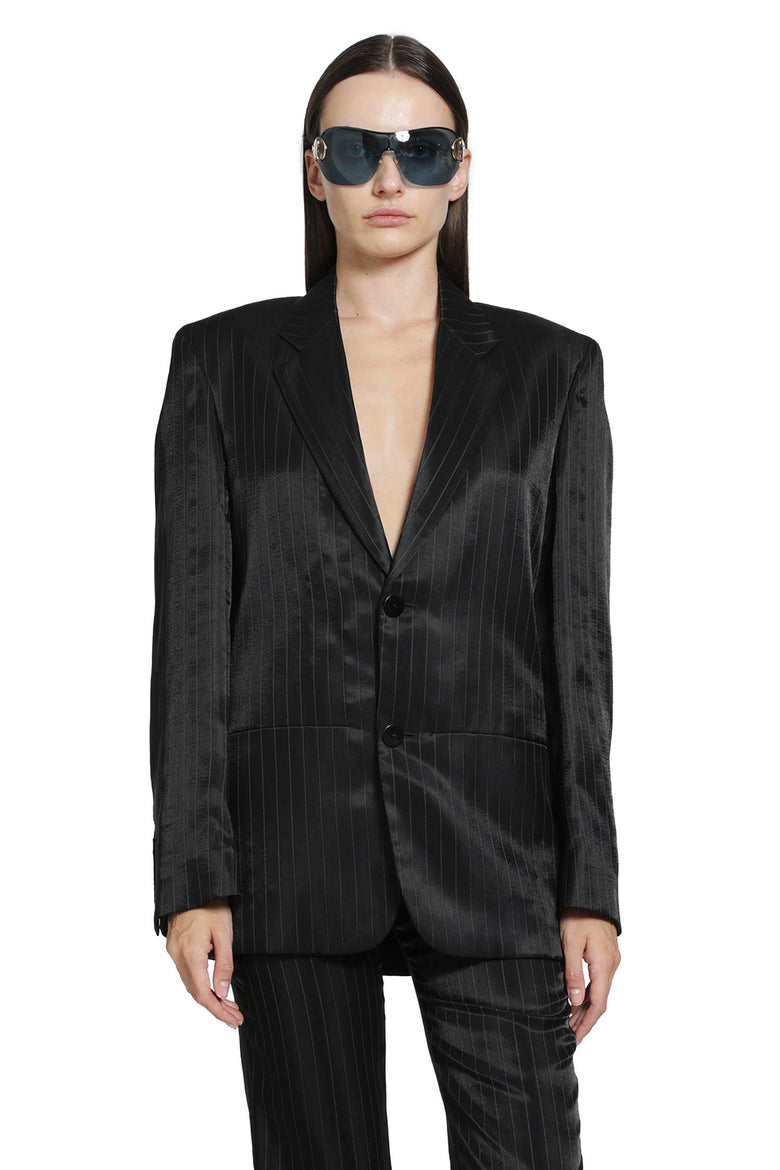 GUCCI Pinstripe Wool Silk Blazer woman
