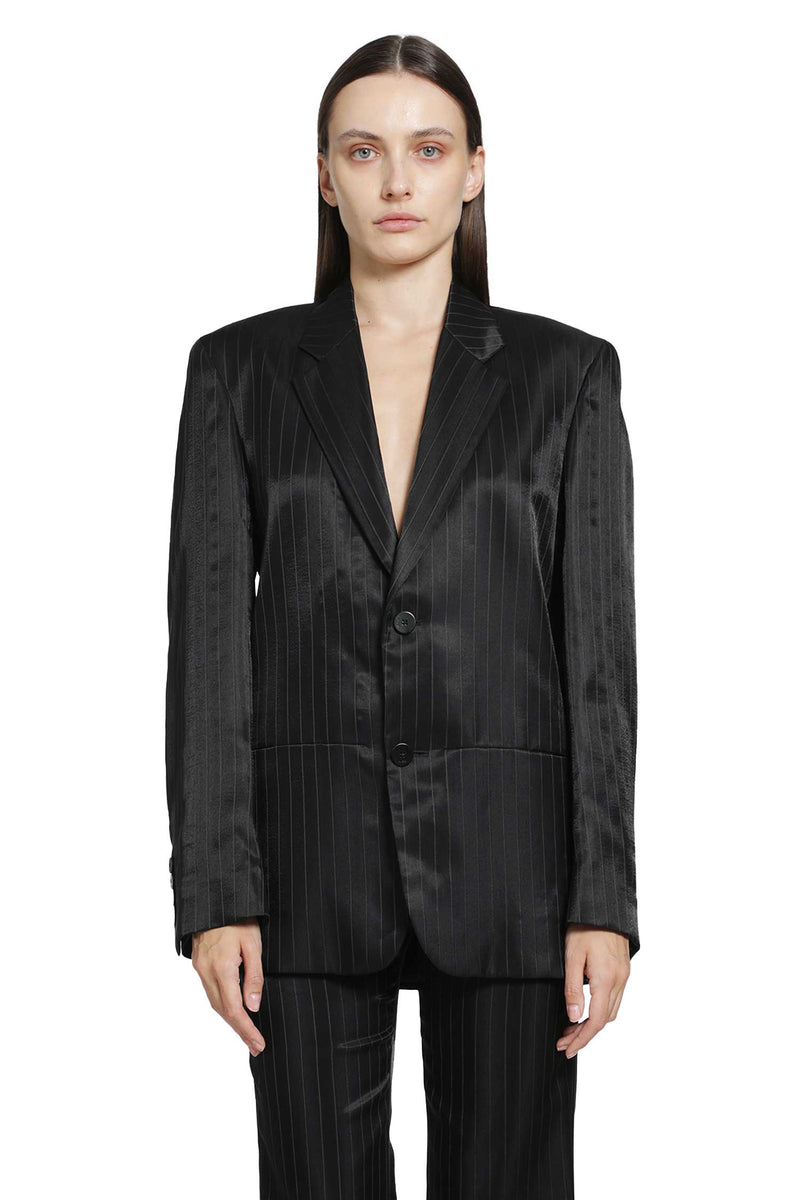 GUCCI Pinstripe Wool Silk Blazer woman