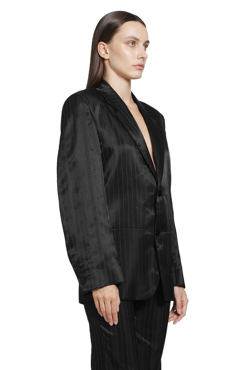 GUCCI Pinstripe Wool Silk Blazer woman
