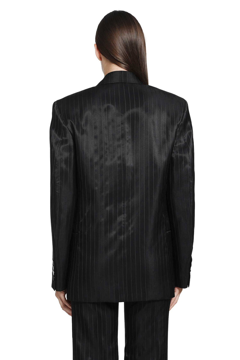 GUCCI Pinstripe Wool Silk Blazer woman