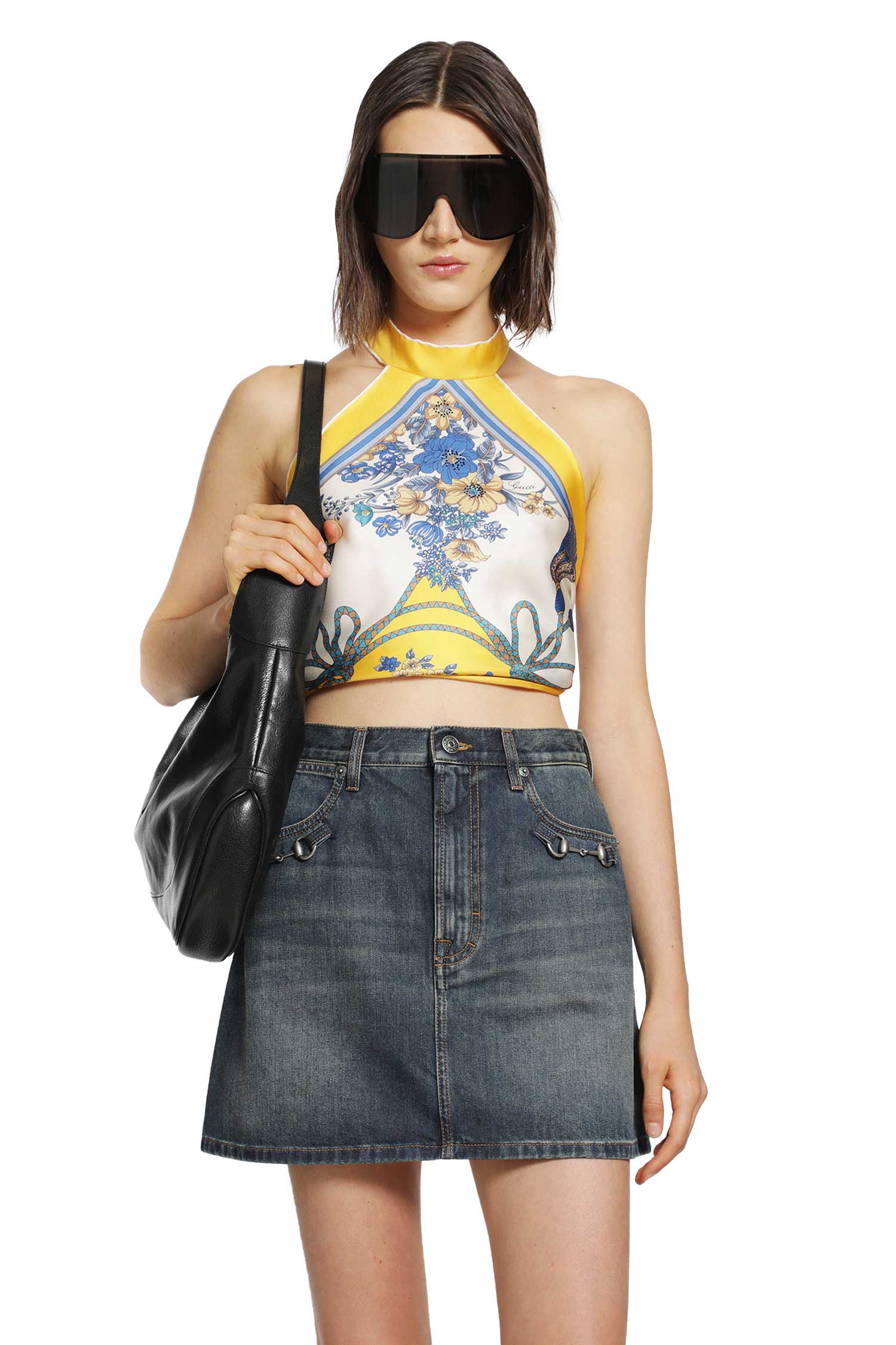 Printed Silk Twill Top