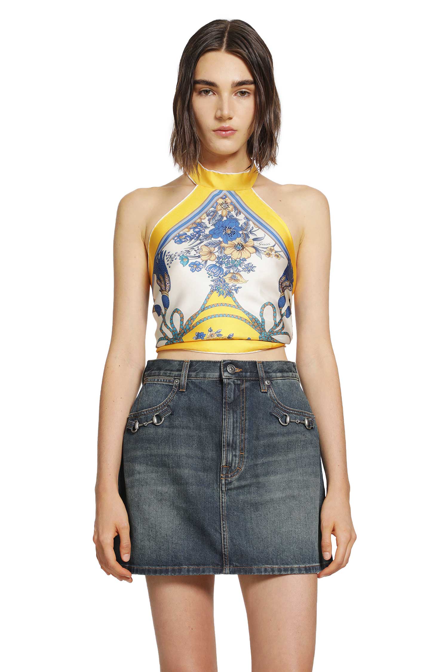 Printed Silk Twill Top