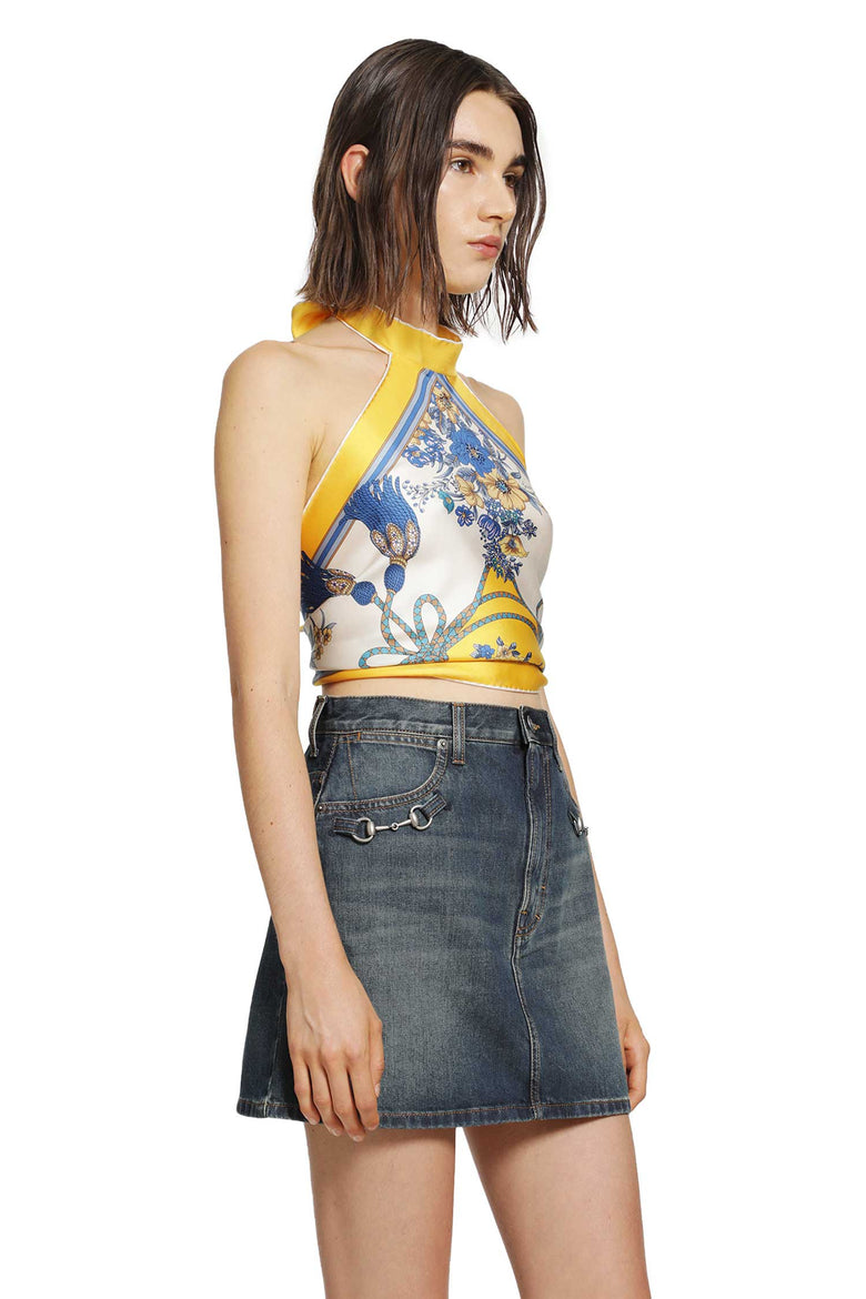 
              GUCCI Printed Silk Twill Top woman
            