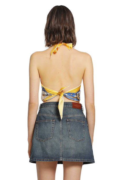 Printed Silk Twill Top