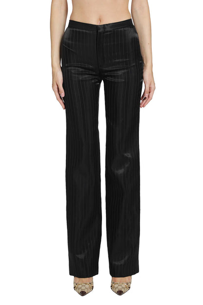 Pinstripe Wool Silk Trousers