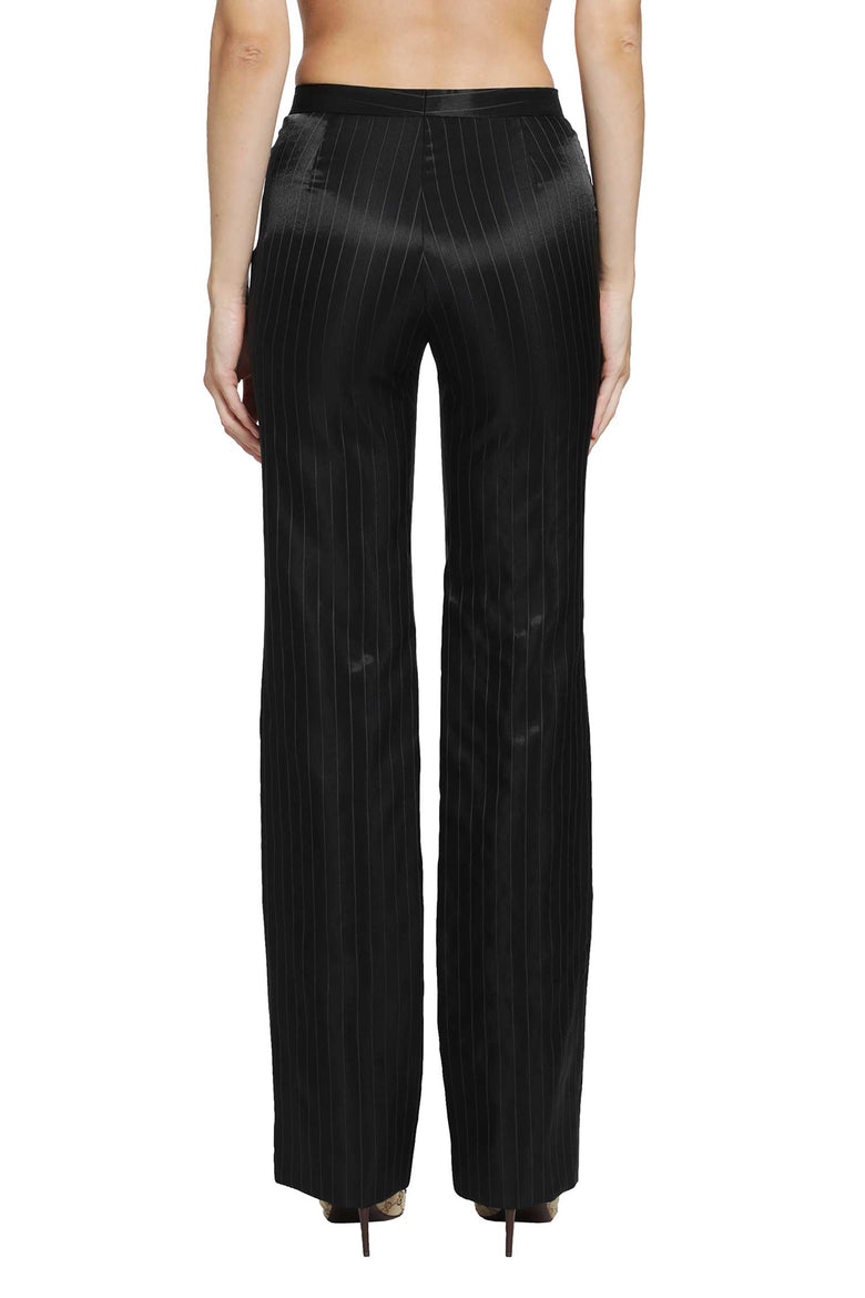 GUCCI Pinstripe Wool Silk Trousers woman