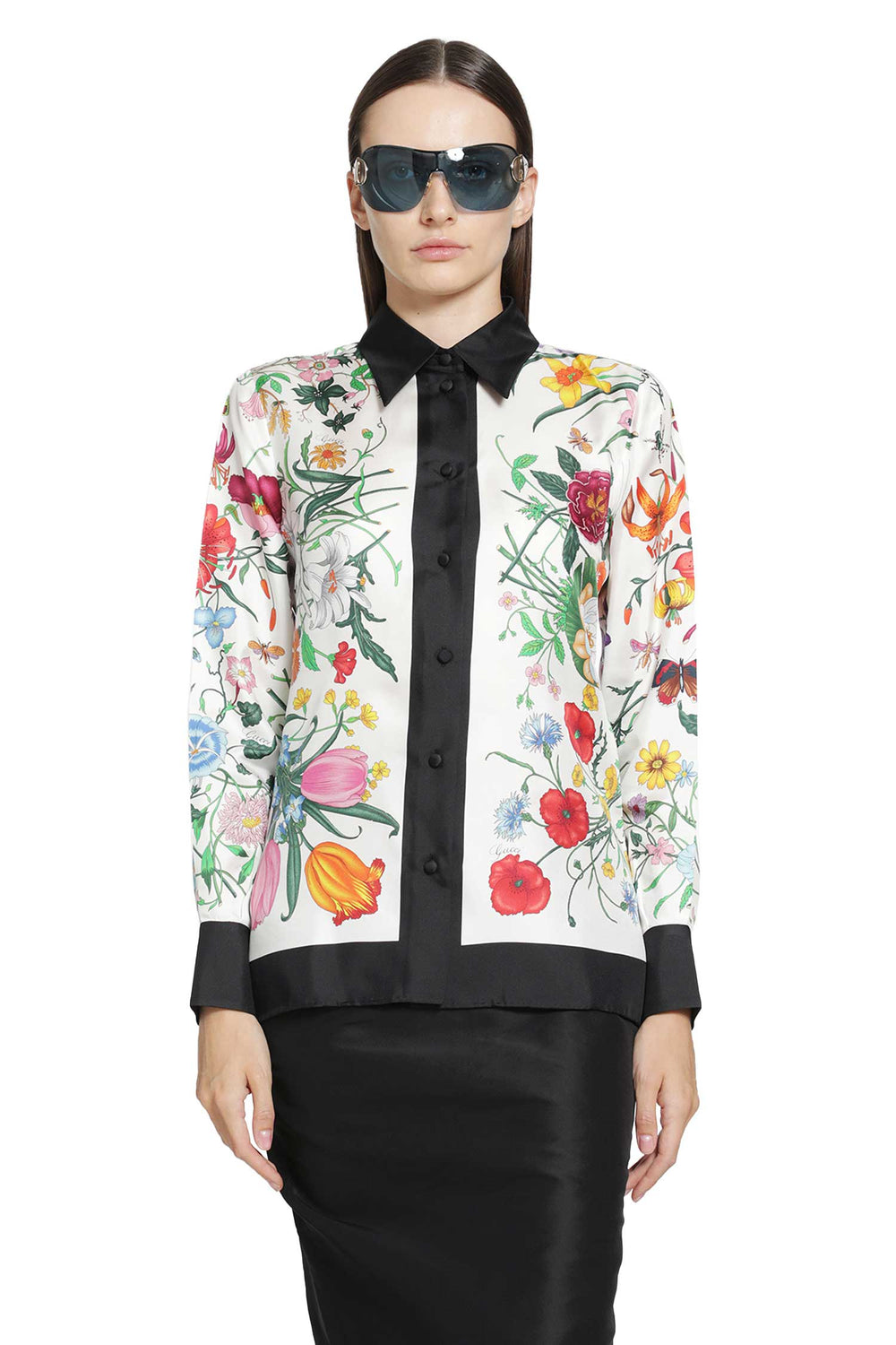 GUCCI Printed Silk Shirt woman