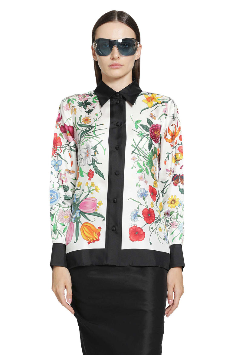 GUCCI Printed Silk Shirt woman