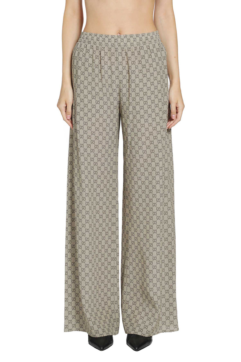 GUCCI Printed Silk Leisure Pants woman