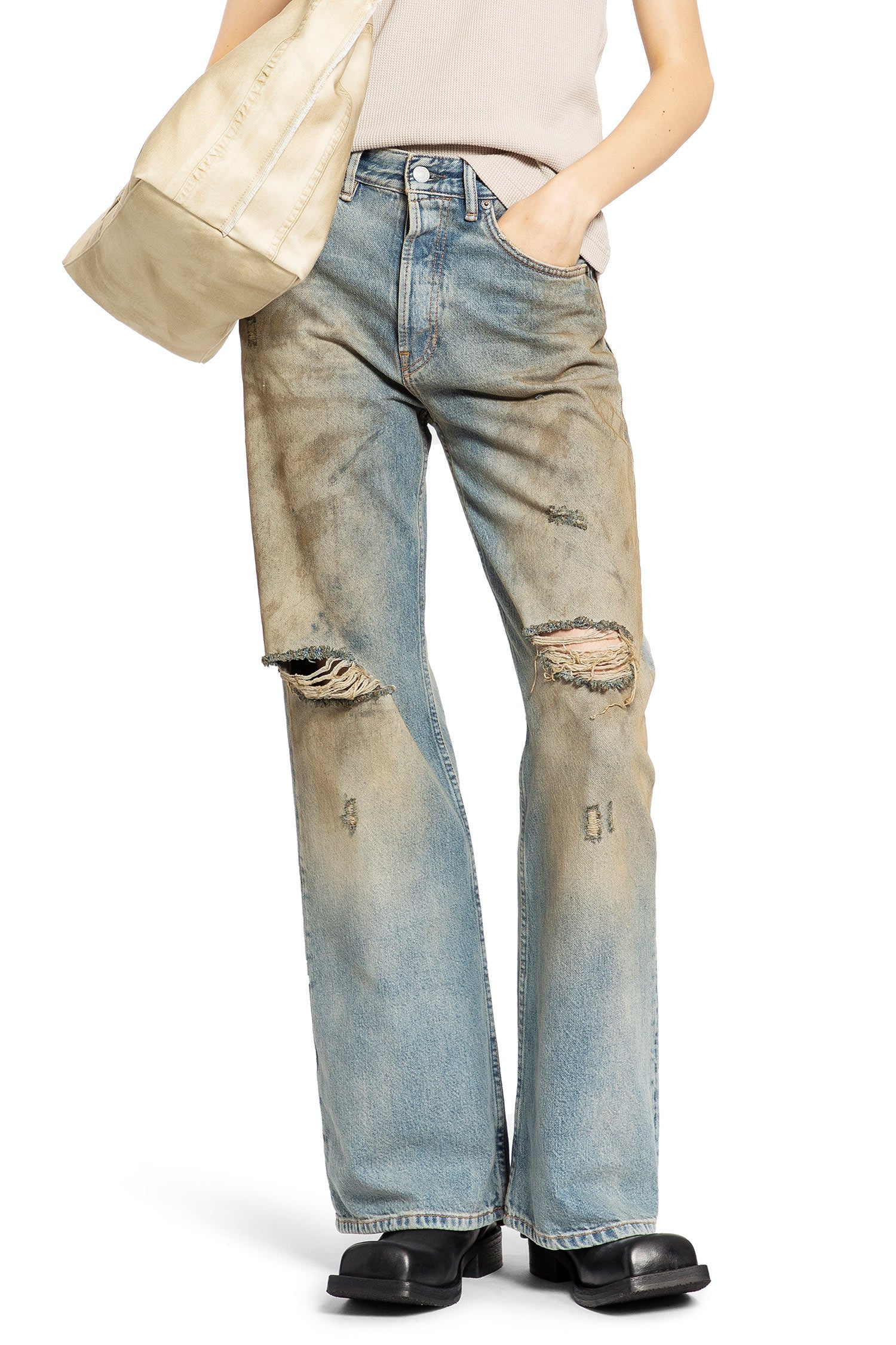 ACNE STUDIOS WOMAN BLUE JEANS