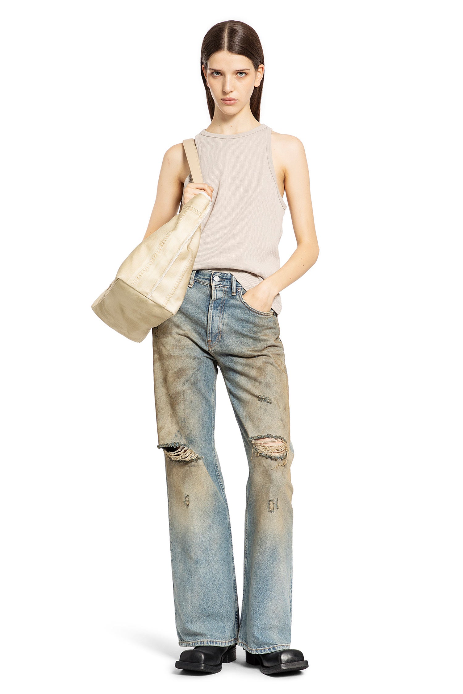 ACNE STUDIOS WOMAN BLUE JEANS