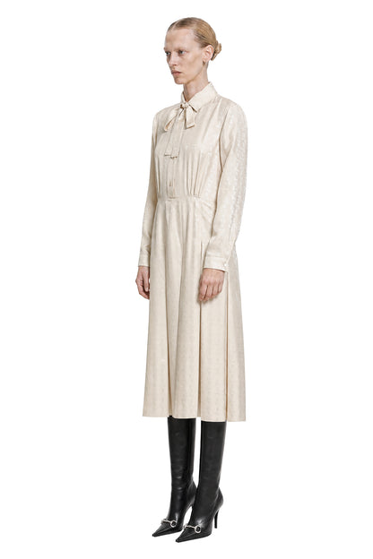 Gucci Crest Silk Habotai Dress