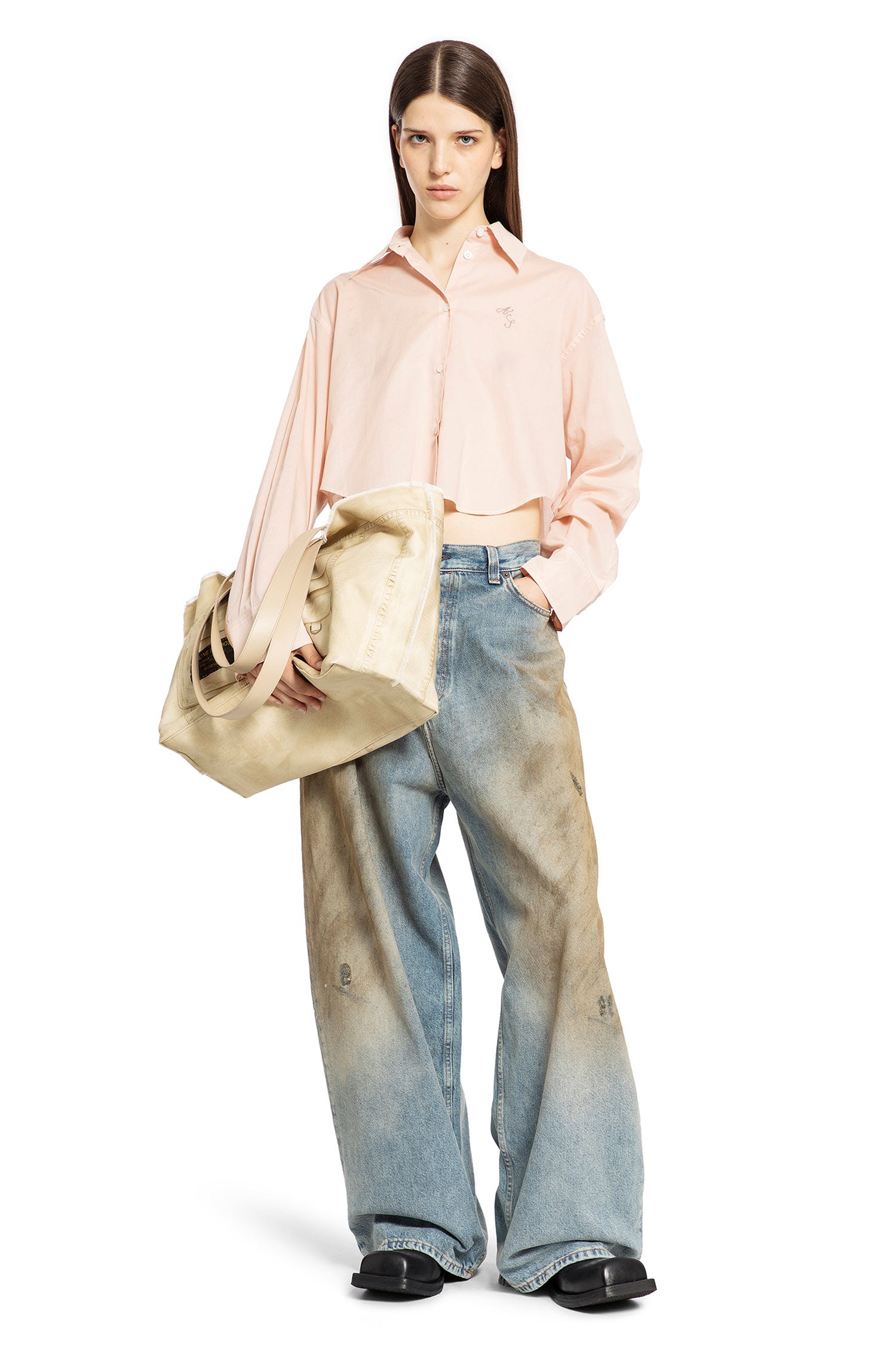 ACNE STUDIOS WOMAN BLUE JEANS