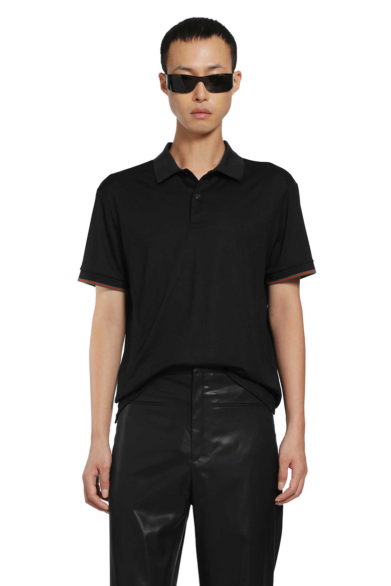 GUCCI Silk Jersey Polo Shirt man