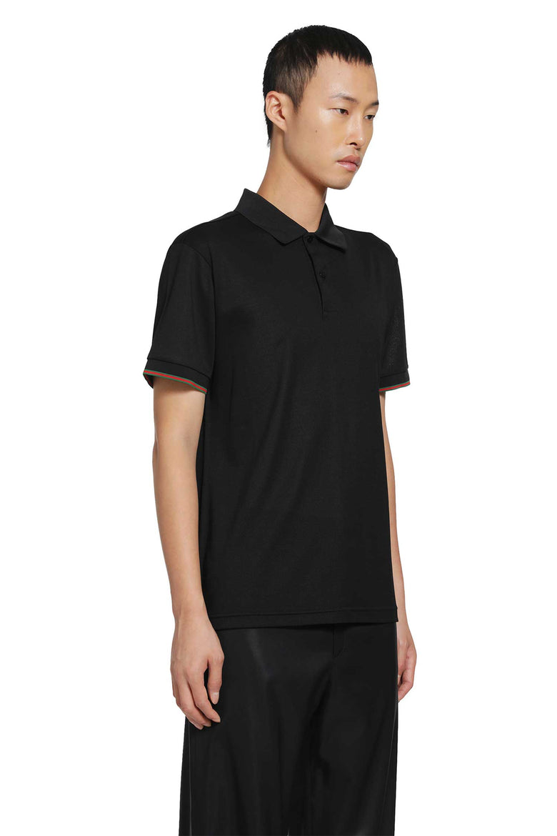 GUCCI Silk Jersey Polo Shirt man