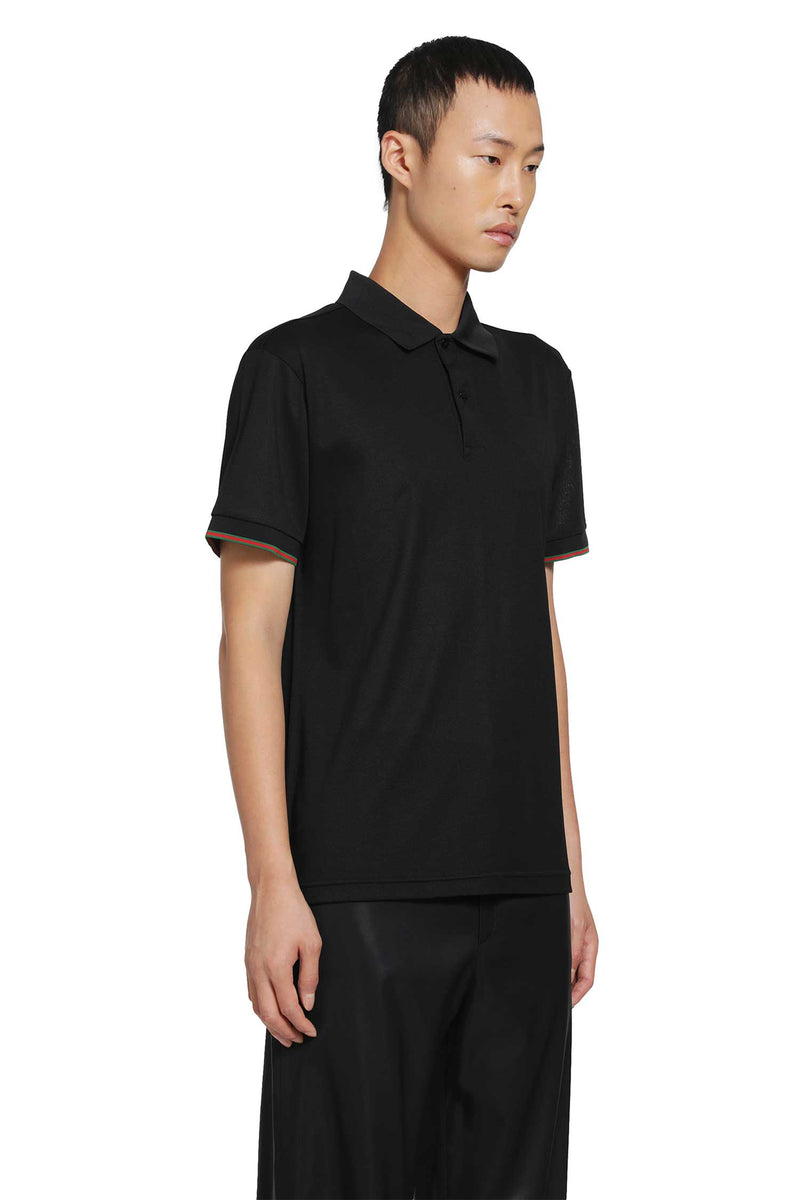 GUCCI Silk Jersey Polo Shirt man