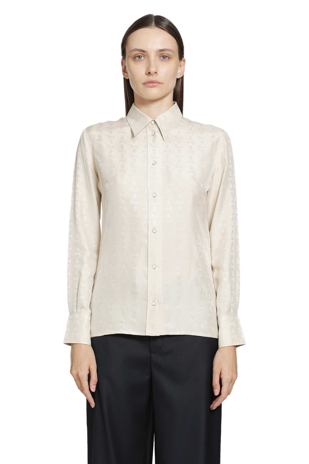 GUCCI Habotai Jacquard Shirt woman