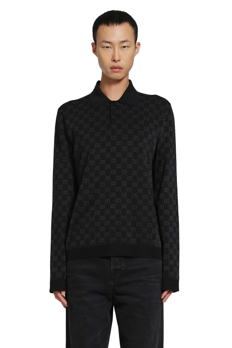 GUCCI Viscose GG Jacquard Polo Shirt man