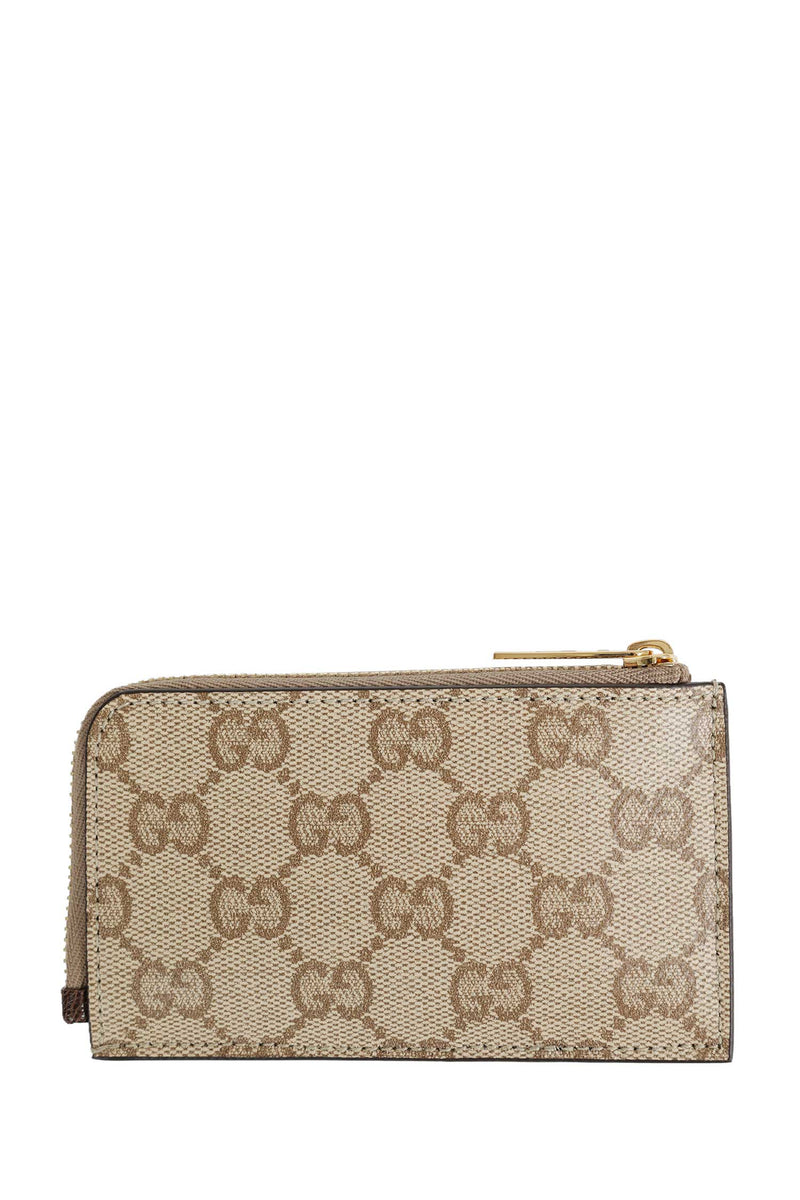 GUCCI Zipped Card Holder with Multicolor Slots woman