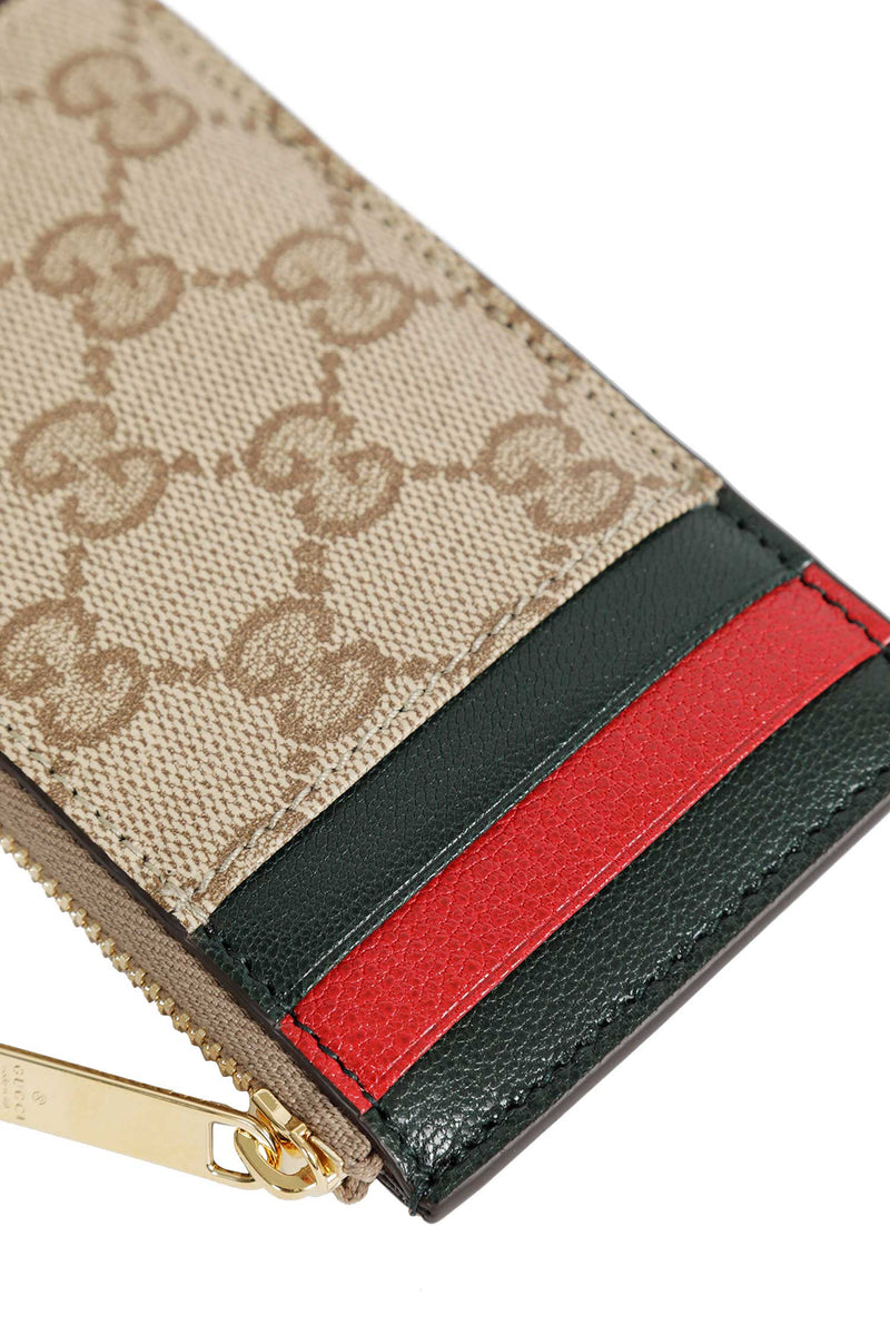 GUCCI Zipped Card Holder with Multicolor Slots woman