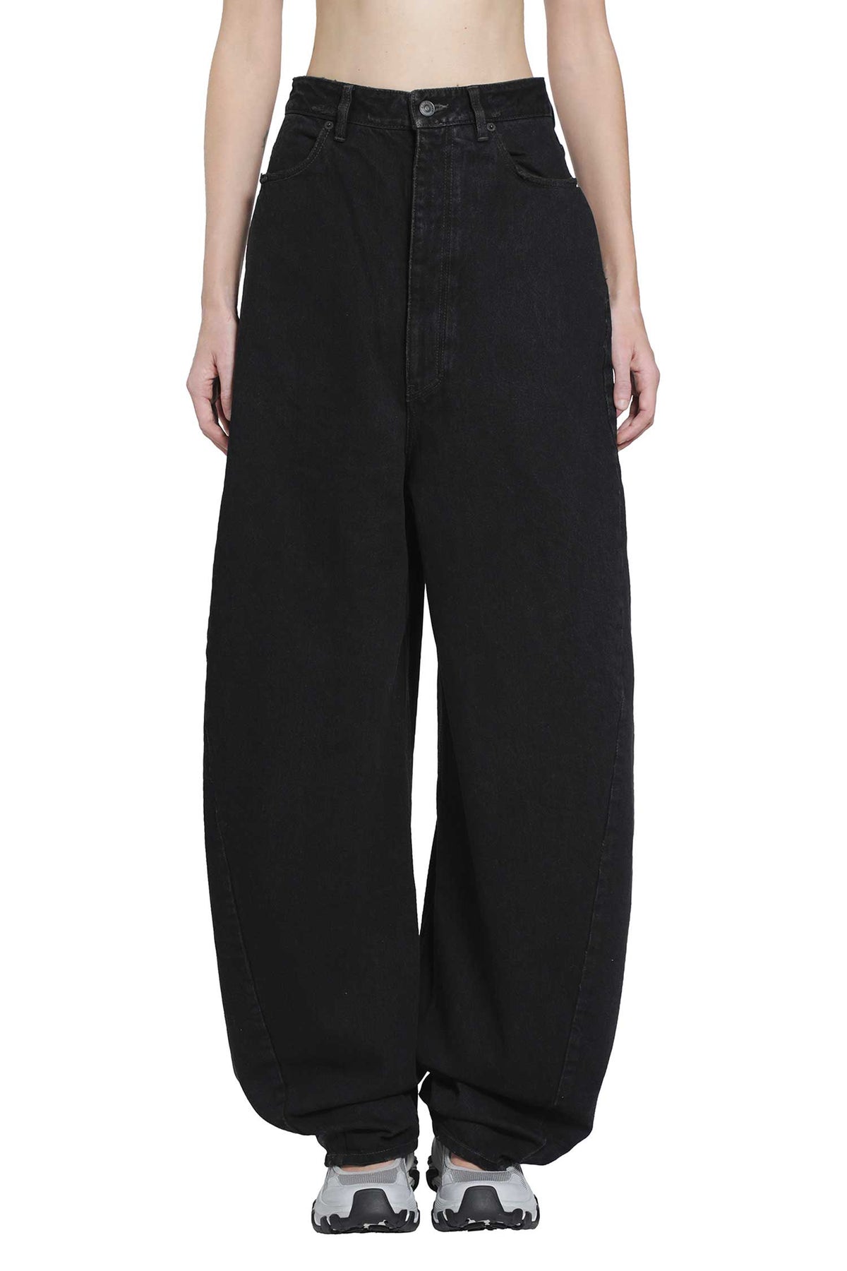 High Waist Barrel Twisted Seam Jeans