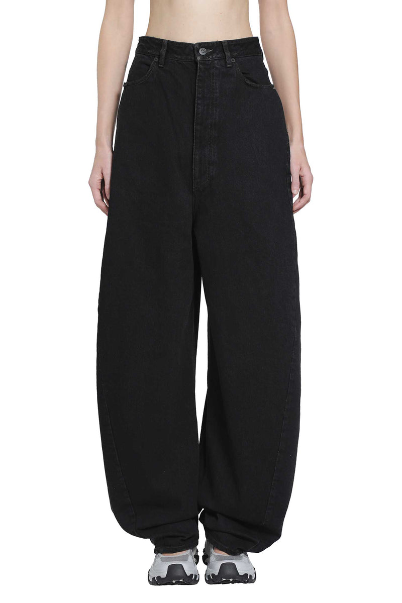BALENCIAGA High Waist Barrel Twisted Seam Jeans woman