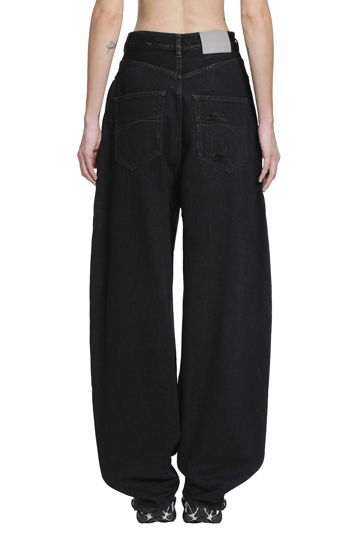 BALENCIAGA High Waist Barrel Twisted Seam Jeans woman