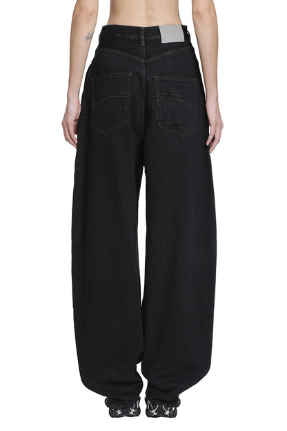 High Waist Barrel Twisted Seam Jeans