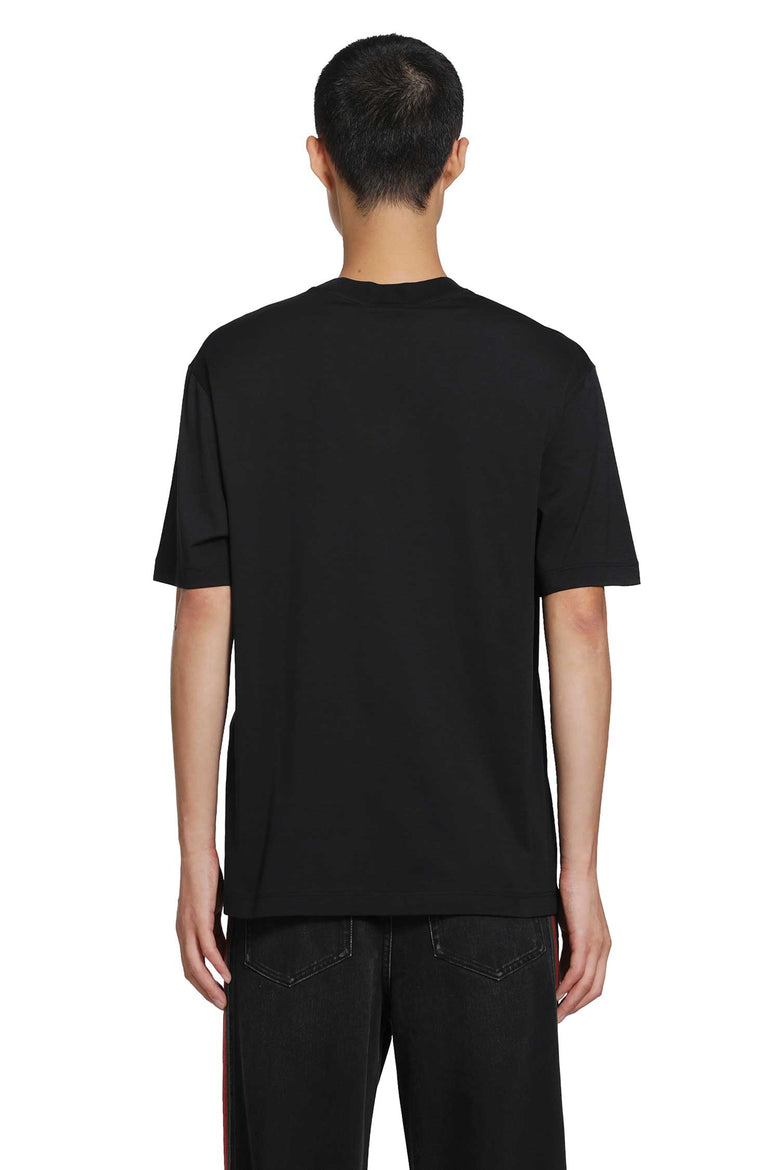 GUCCI Cotton T-Shirt with Muted Web man