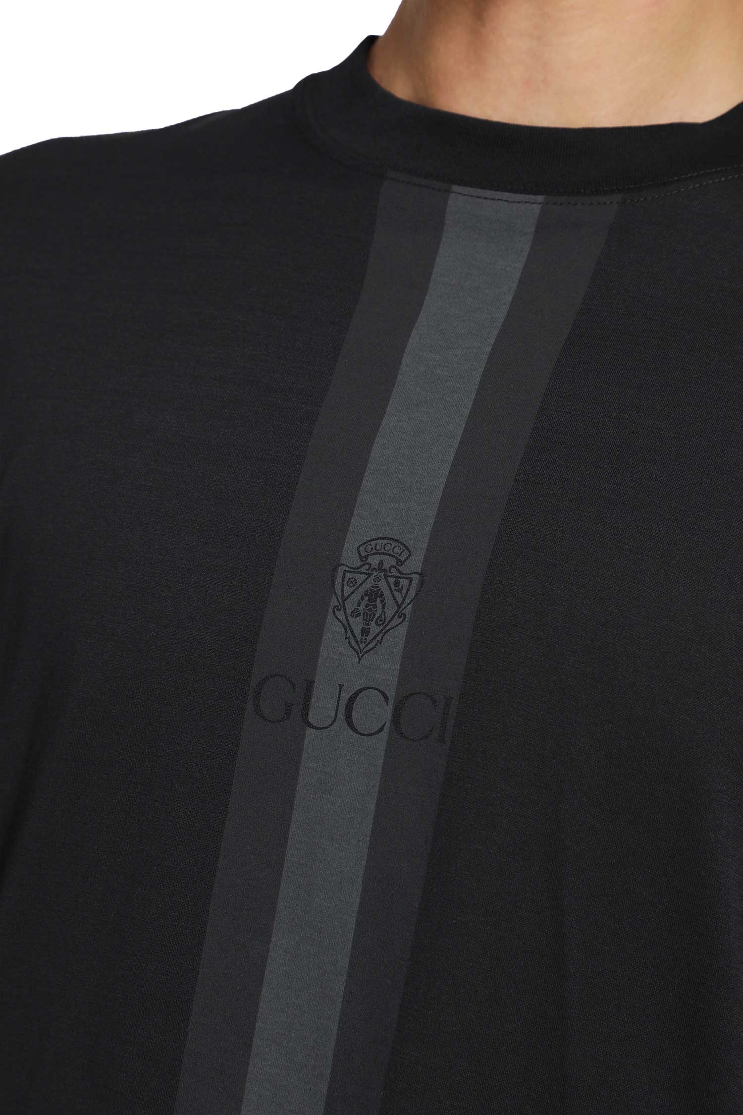 Cotton T-Shirt with Muted Web