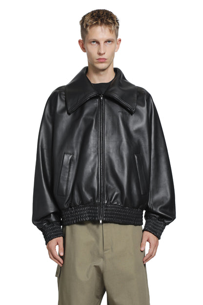 Leather Zip-Up Jacket