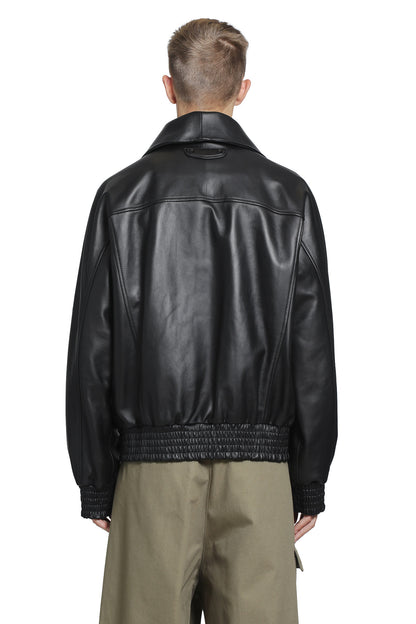Leather Zip-Up Jacket