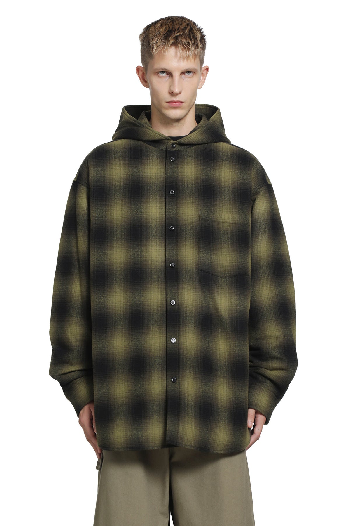 BALENCIAGA Padded Hooded Shirt man