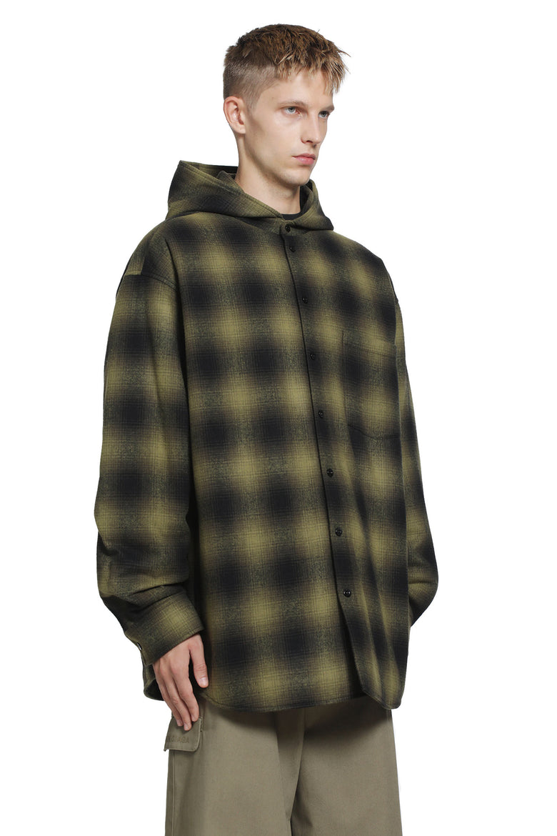 BALENCIAGA Padded Hooded Shirt man