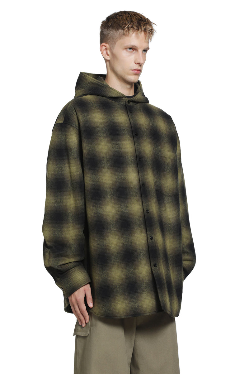 BALENCIAGA Padded Hooded Shirt man