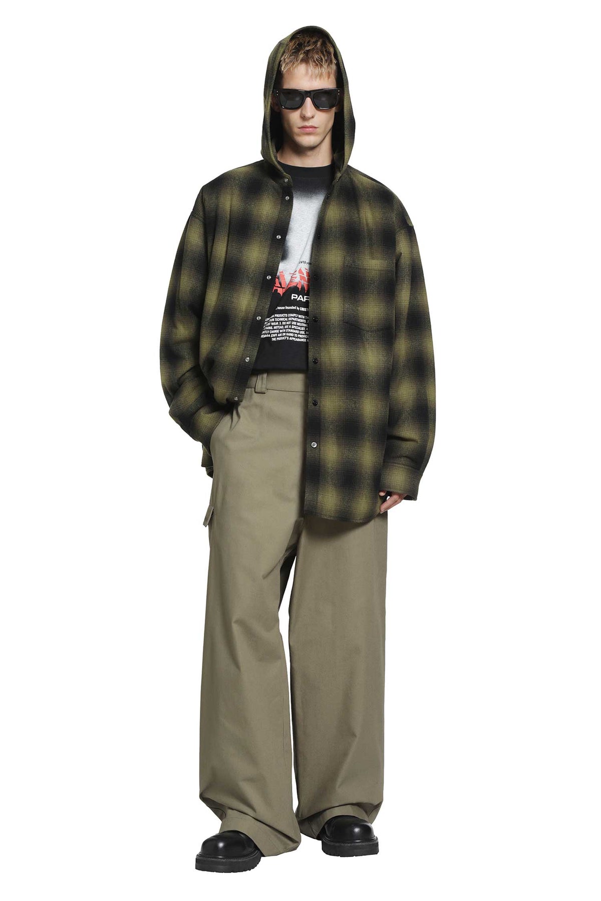 BALENCIAGA Padded Hooded Shirt man