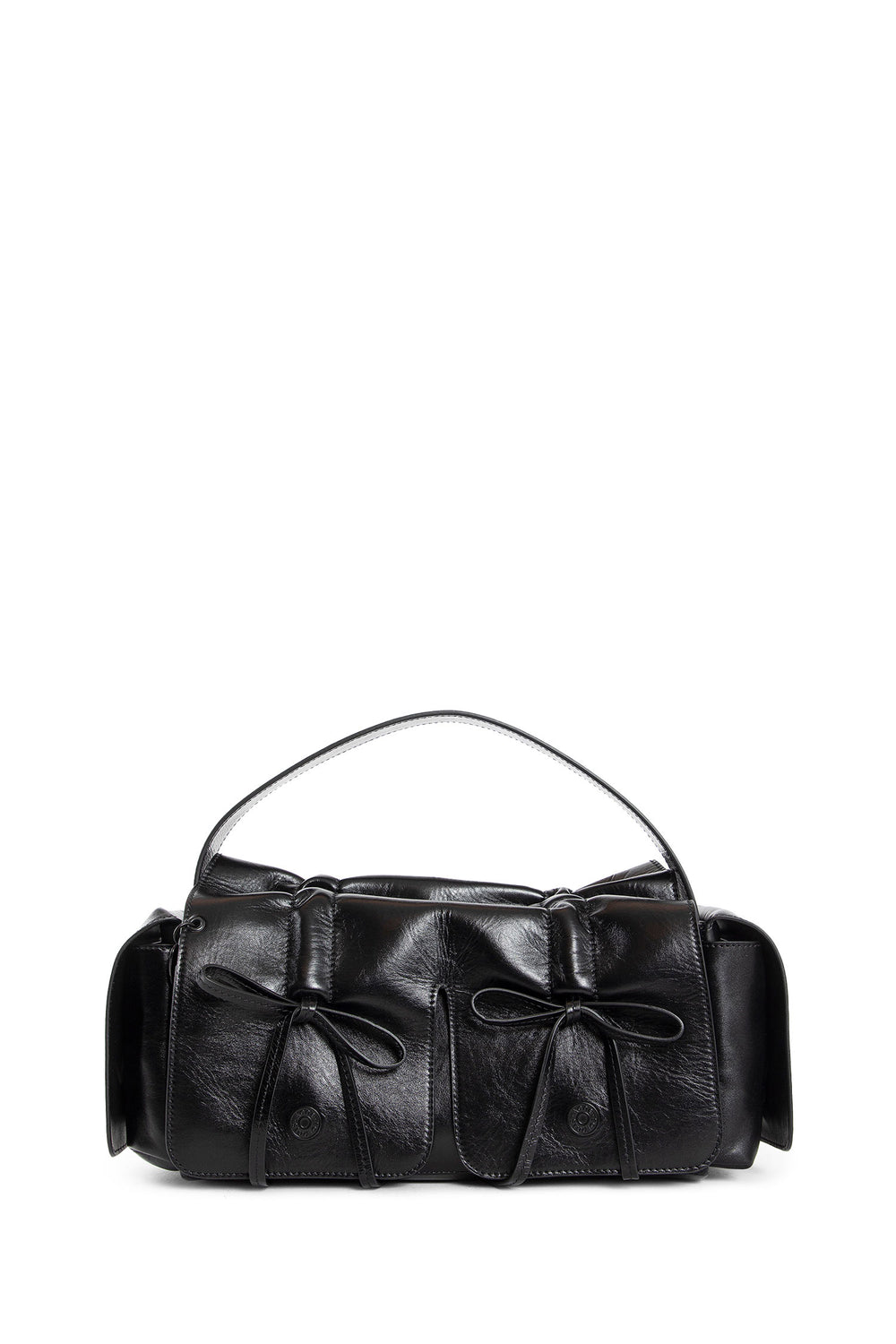 ACNE STUDIOS WOMAN BLACK TOP HANDLE BAGS