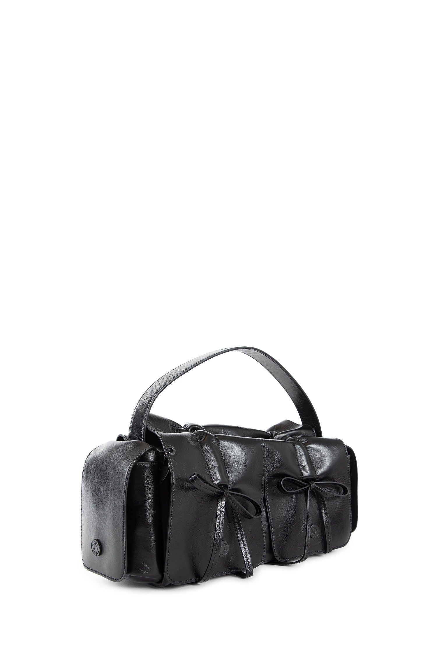 ACNE STUDIOS WOMAN BLACK TOP HANDLE BAGS