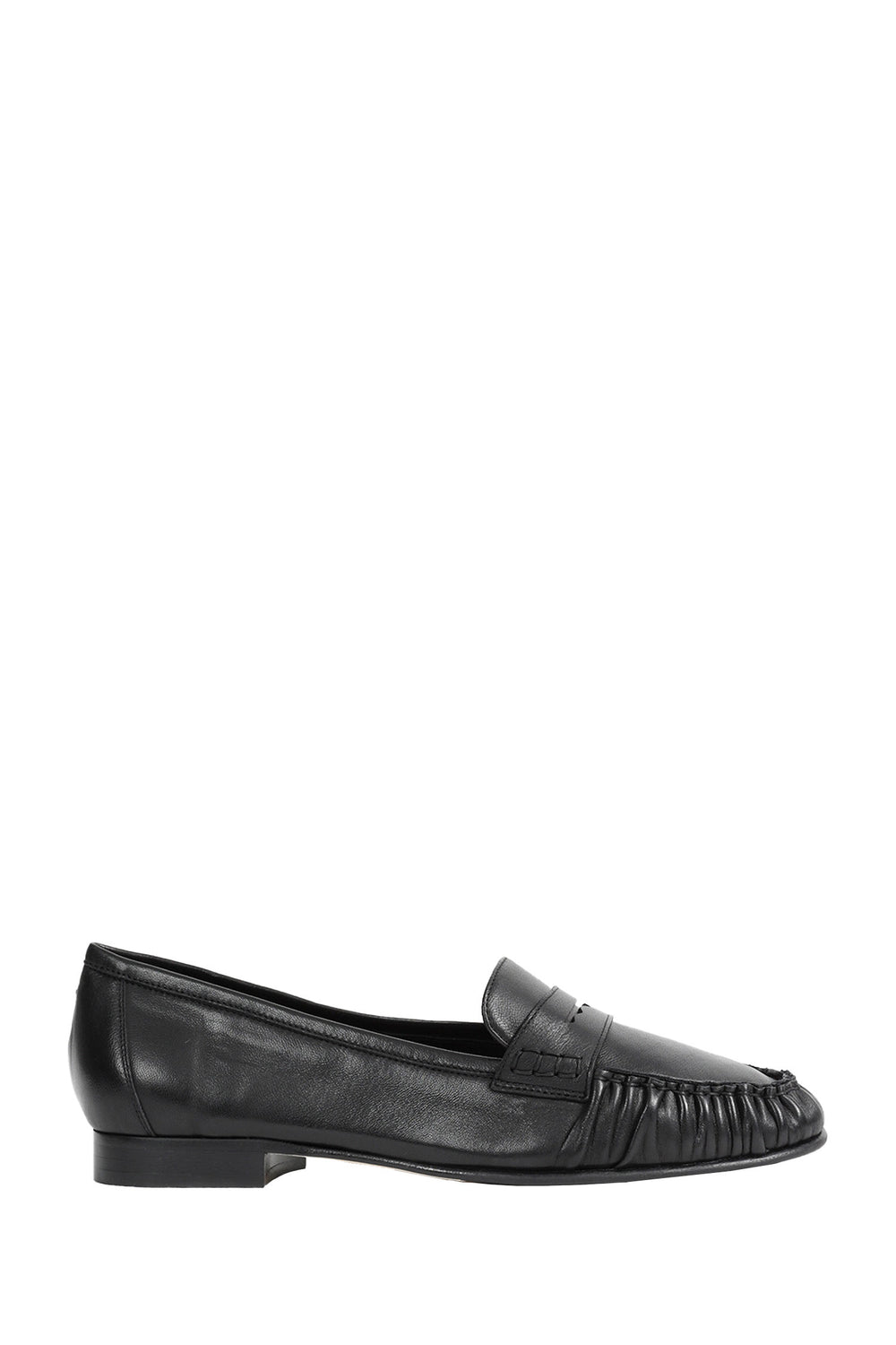 AEYDE Aldous Ruched Penny-Slot Loafers woman
