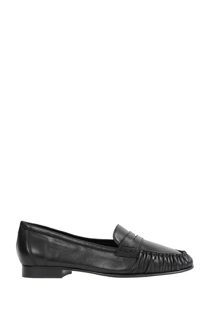 Aldous Ruched Penny-Slot Loafers