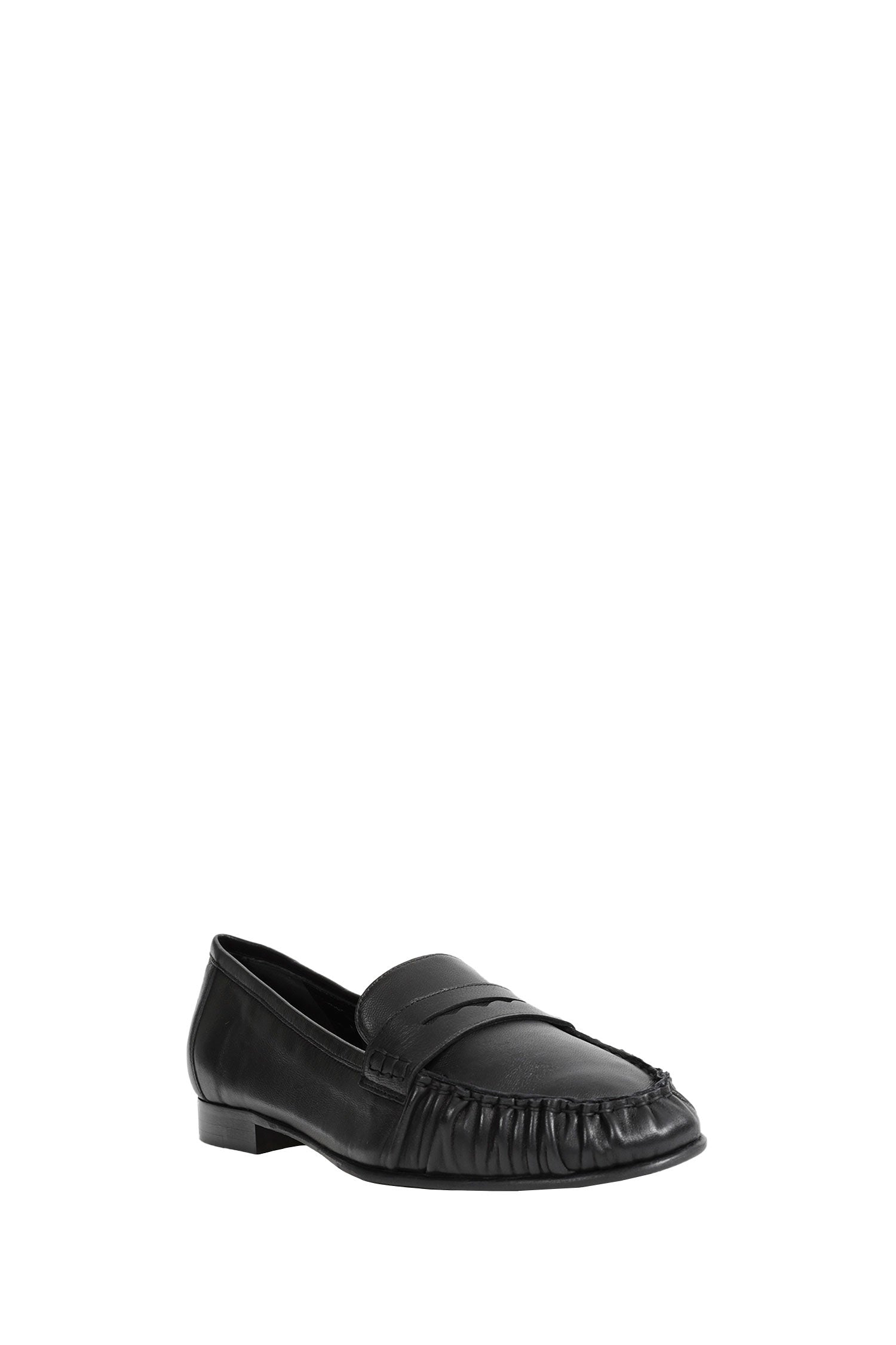 AEYDE Aldous Ruched Penny-Slot Loafers woman