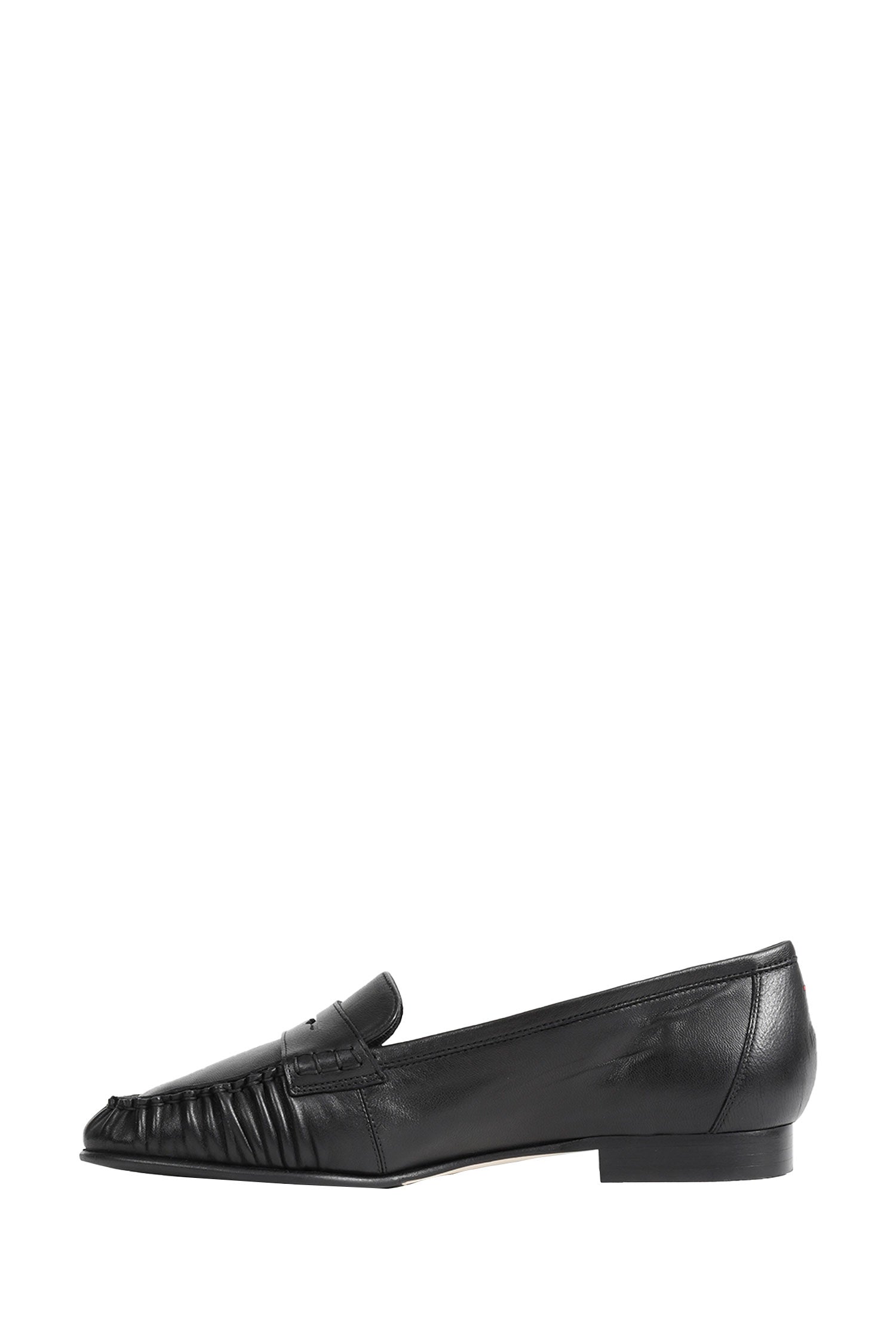 AEYDE Aldous Ruched Penny-Slot Loafers woman