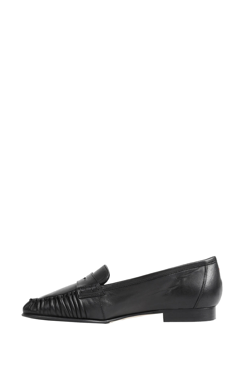 AEYDE Aldous Ruched Penny-Slot Loafers woman