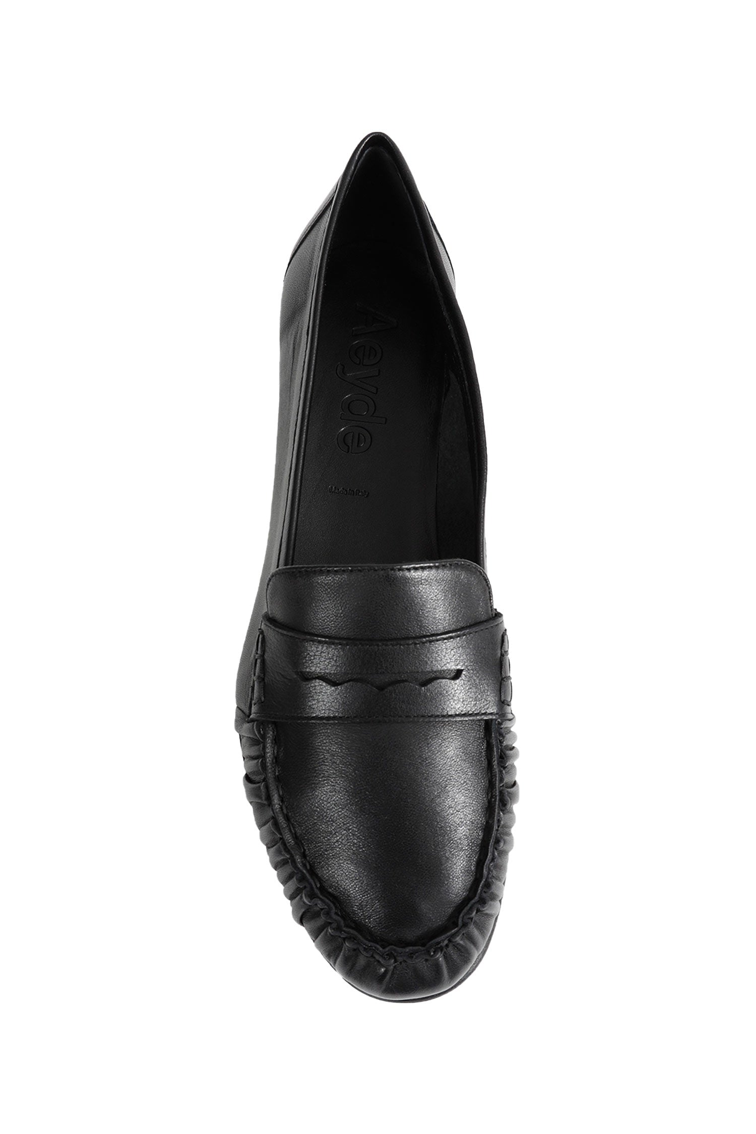 Aldous Ruched Penny-Slot Loafers