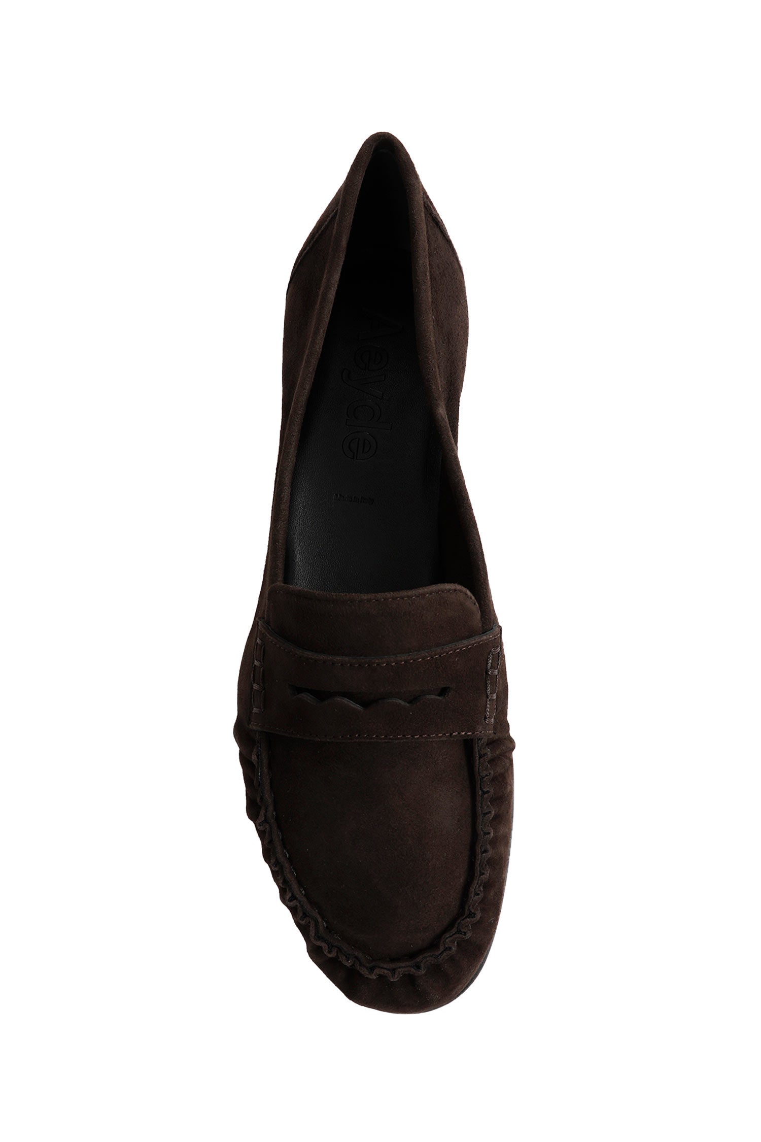 AEYDE Aldous Suede Penny-Slot Loafers woman