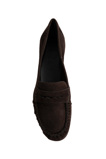Aldous Suede Penny-Slot Loafers