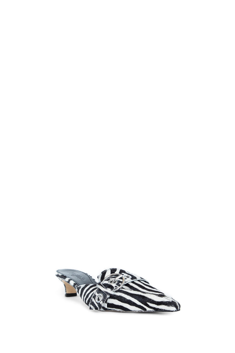 AEYDE WOMAN BLACK&WHITE MULES